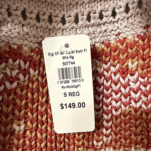 L.L Bean NWT Signature Cotton Fisherman Sweater, Short Cardigan Fair Isle Small - Picture 5 of 9
